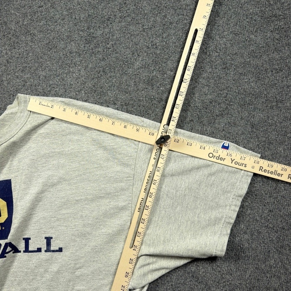 Y2K Notre Dame Champion T-Shirt Mens XXL Gray Football Short Sleeve Graphic Tee - Picture 10 of 11